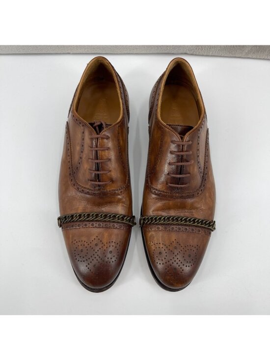 Taft The Grail Brass Chain Toe Brogue Lace Up Oxfords Dress Shoes main image 13